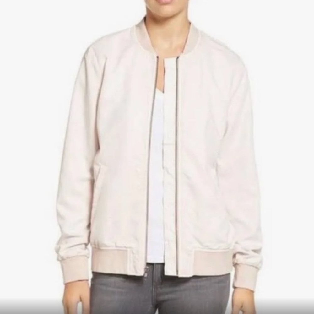 Hinge made in Seattle lightweight Womans Bomber Jacket in size Medium